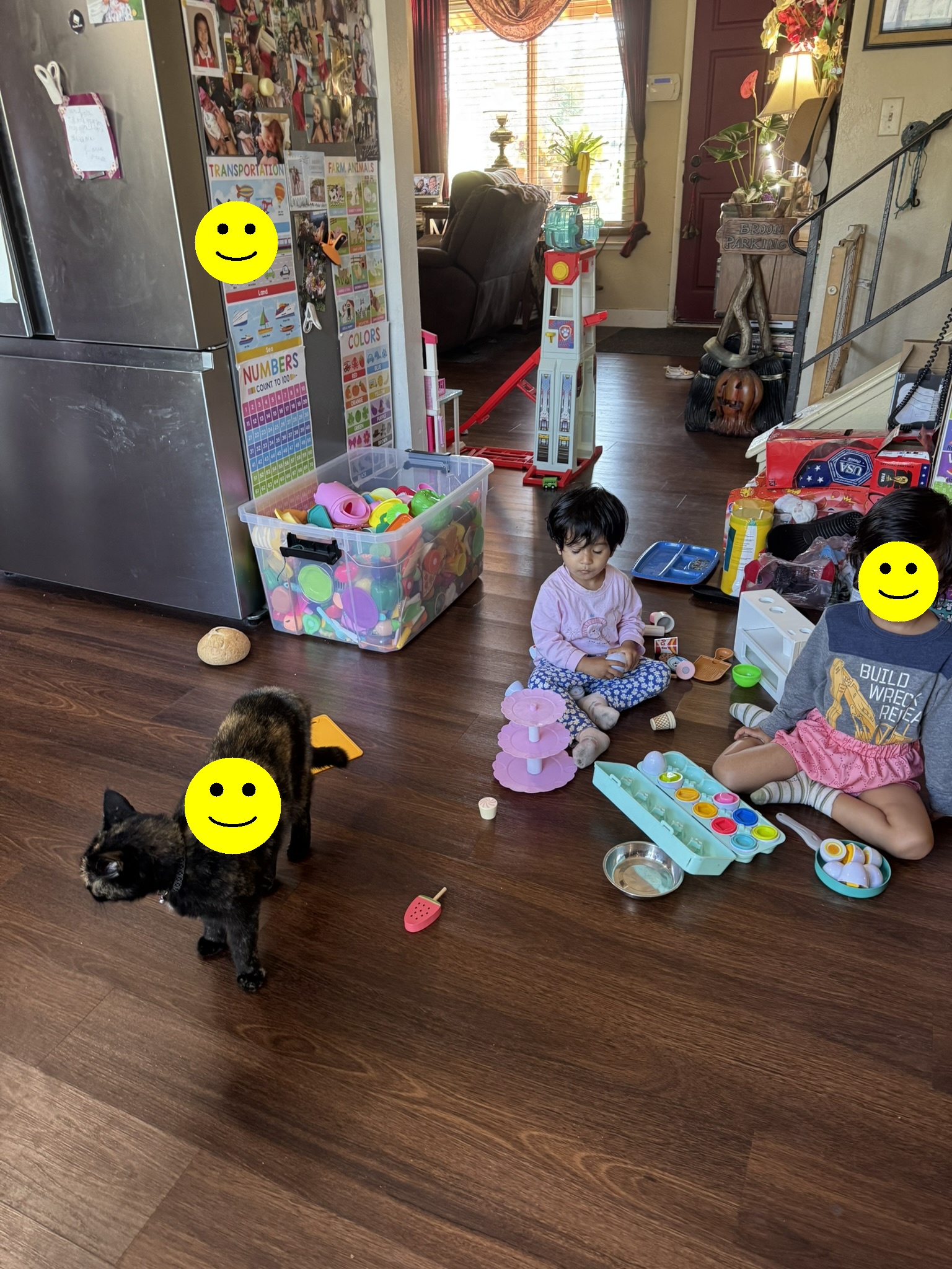 Child engaged in imaginative indoor play